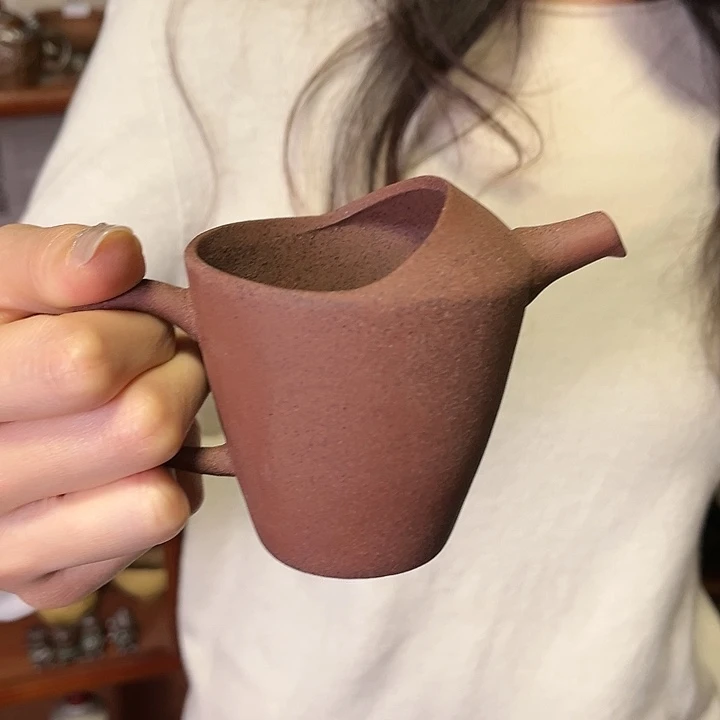 朱泥公道杯把手一个