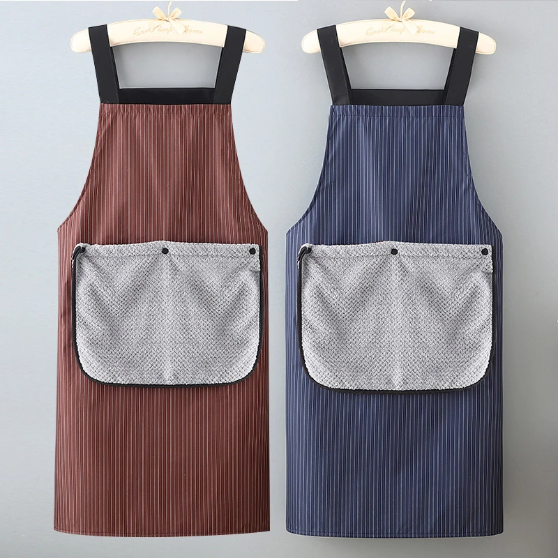 韩版背带围裙厨房家用做饭成人专用防水防油年轻感工作服定制印字