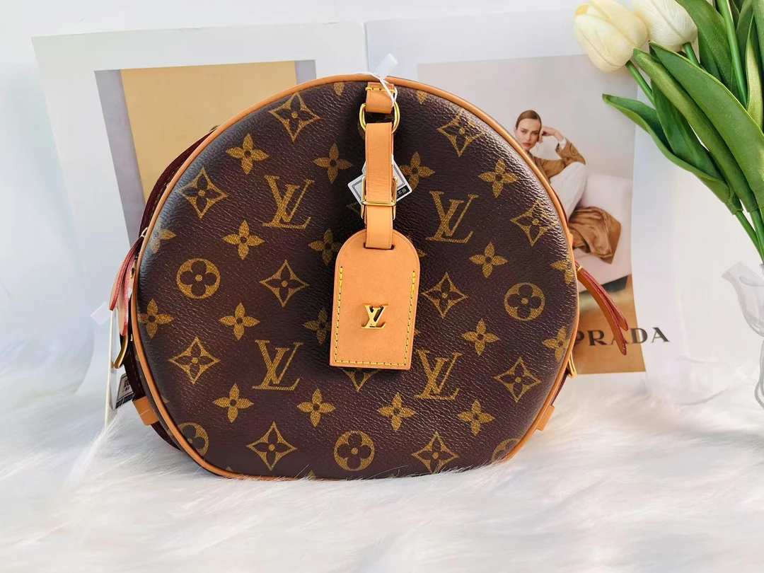 95新 LouisVuitton/路易威登 路易威登老花圆饼含芯片hw007
