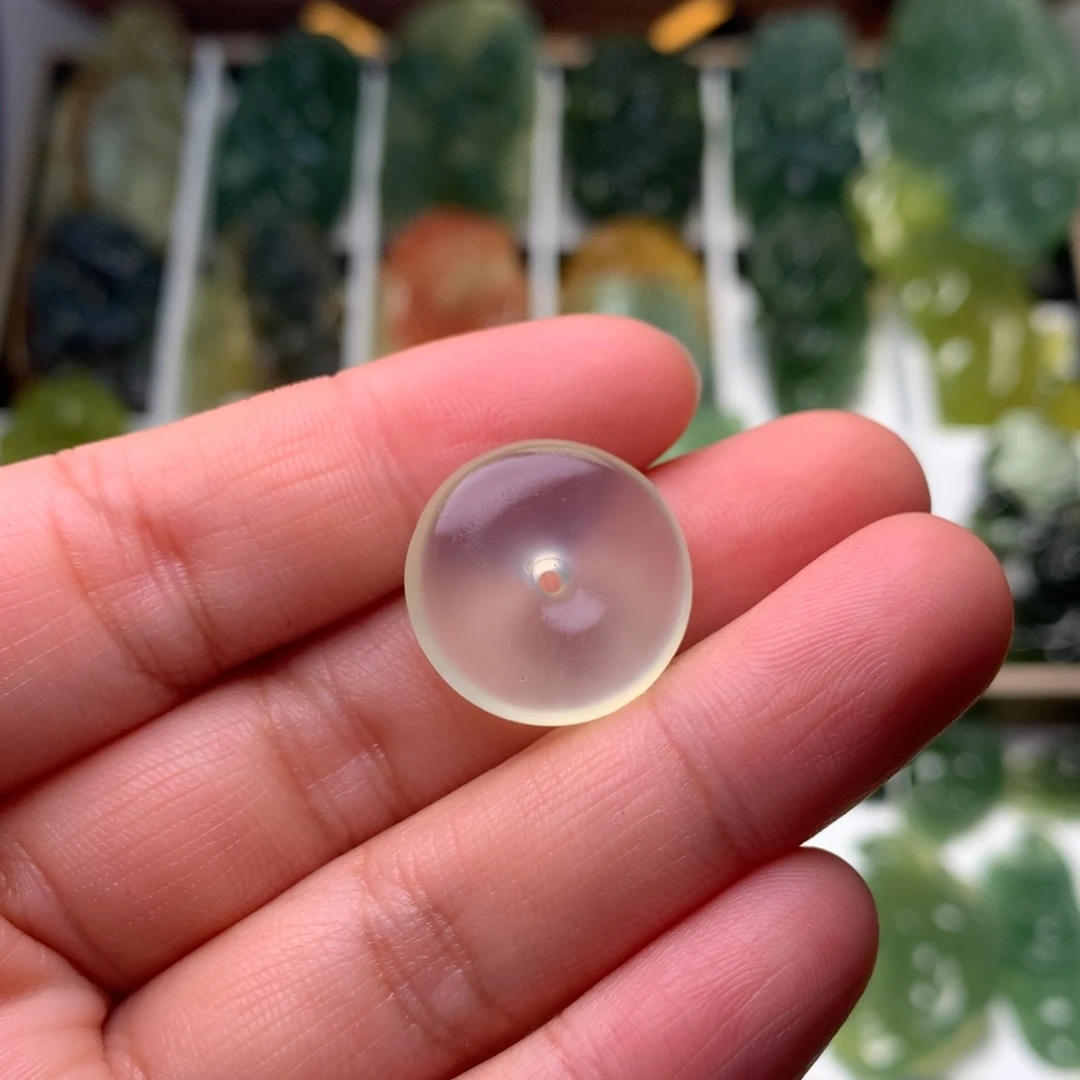 蛇纹石玉未镶嵌挂件平安扣