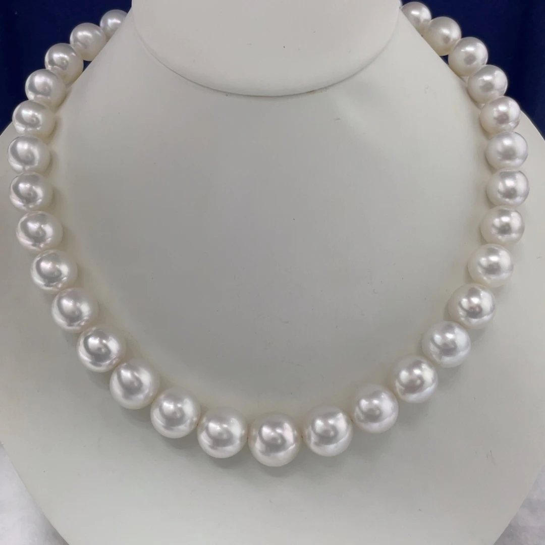 未镶嵌海水珍珠项链澳白海水珍珠项链10-14mm