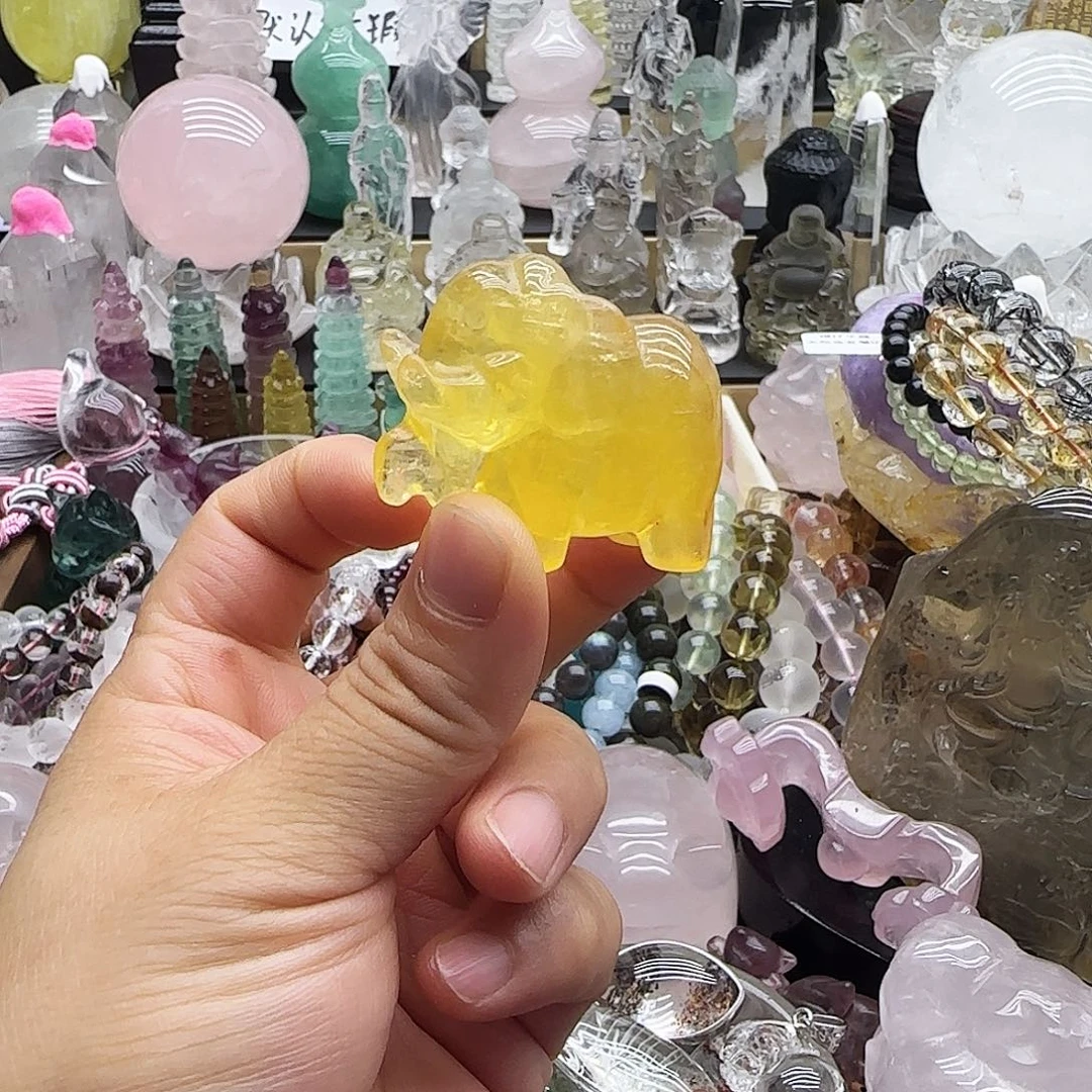 水晶车挂未镶嵌摆件