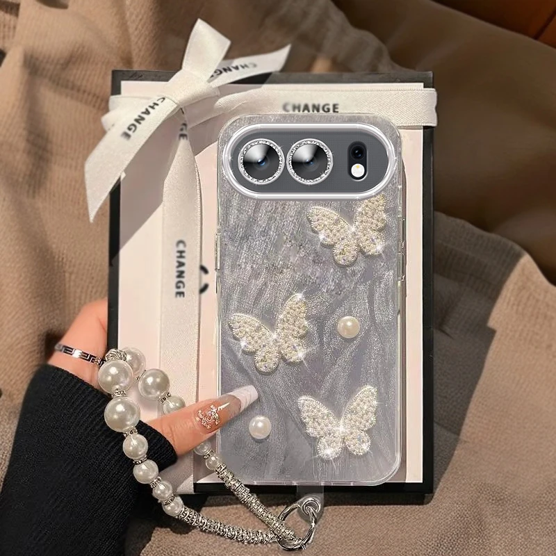 全包摄像头荣耀500手机壳MEY-AN00羽纱珍珠蝴蝶Honor500Pro软壳防