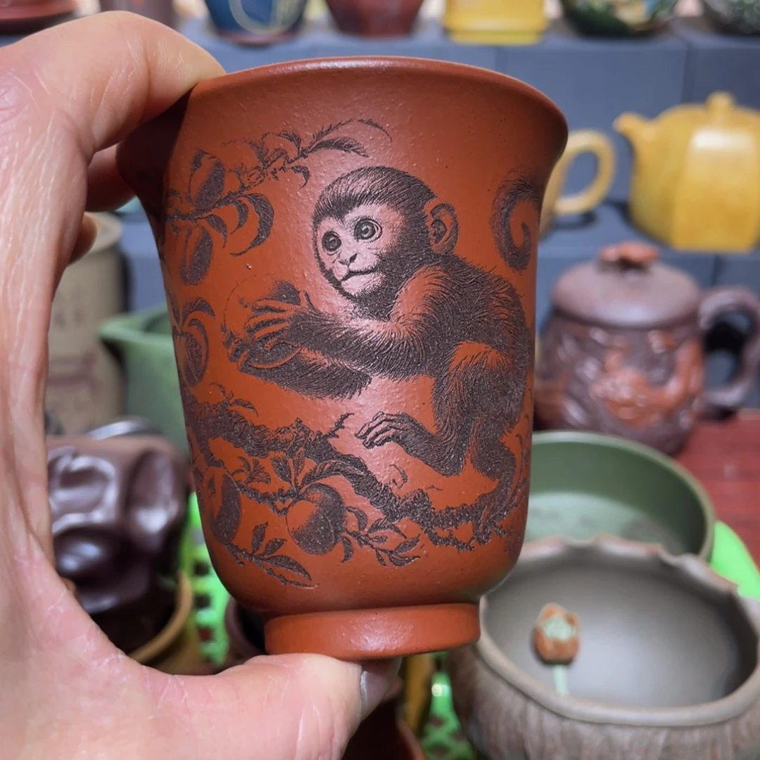 原矿紫砂手工主人杯