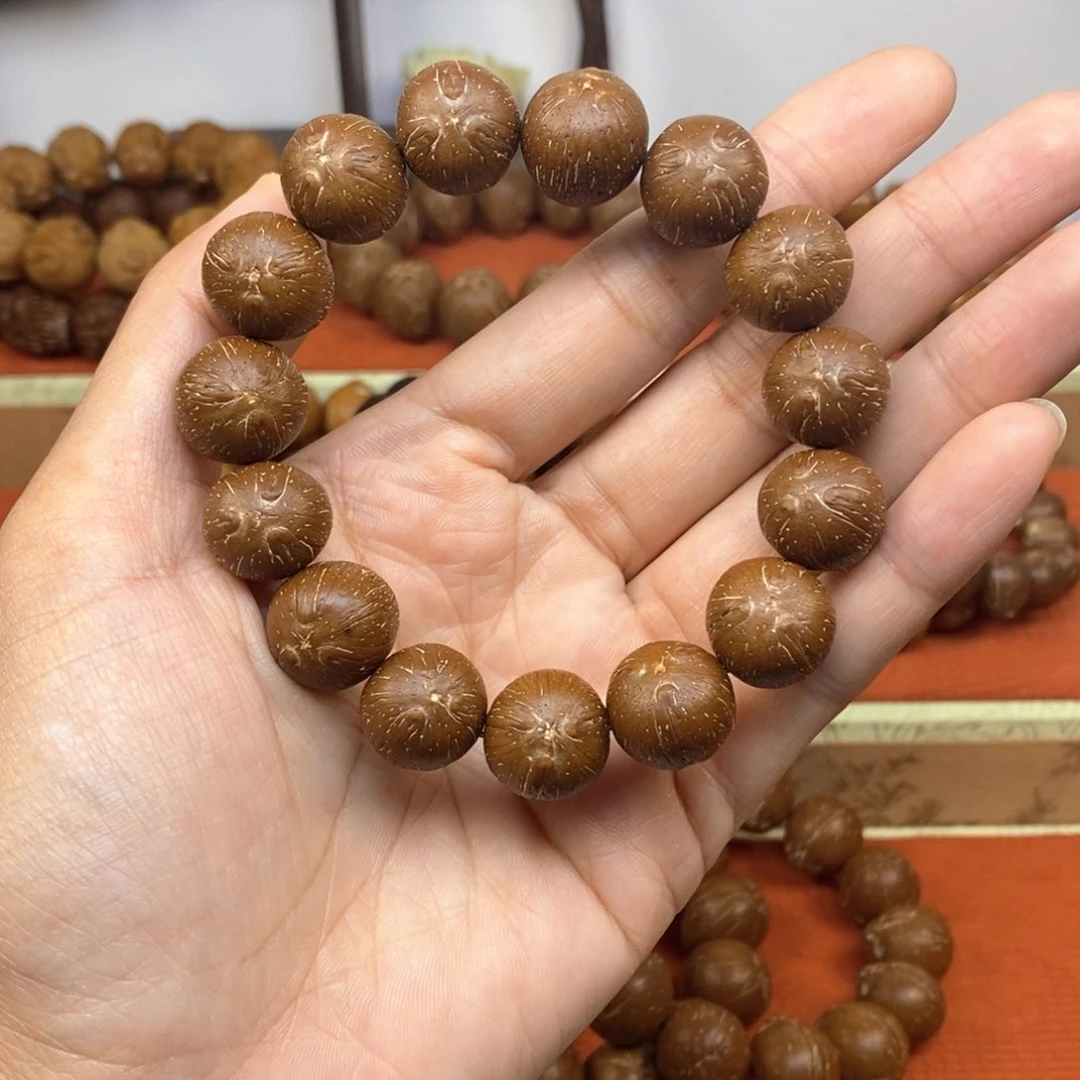 紫金鼠手串15黄皮纯圆