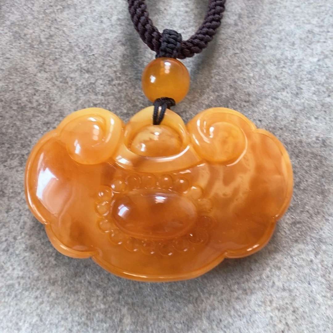 未镶嵌项链蜜蜡吊坠