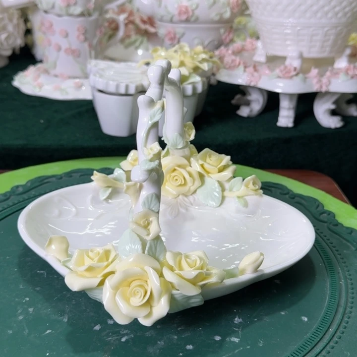 玫瑰花提篮餐盘水果蛋糕盘