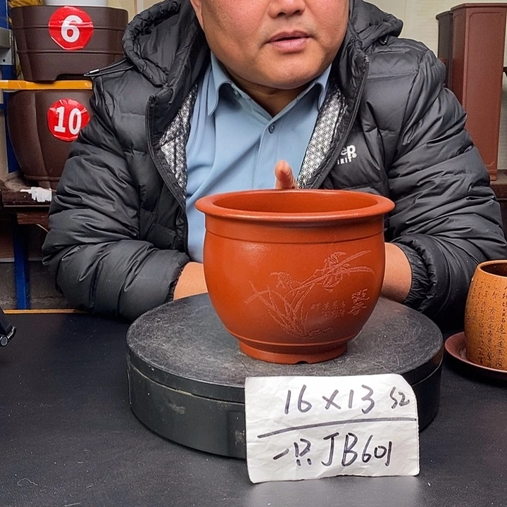 紫砂花盆货号一只JB601