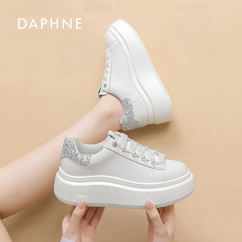 达芙妮小白鞋休闲板鞋2025秋季新款百搭潮流厚底增高时尚女鞋L