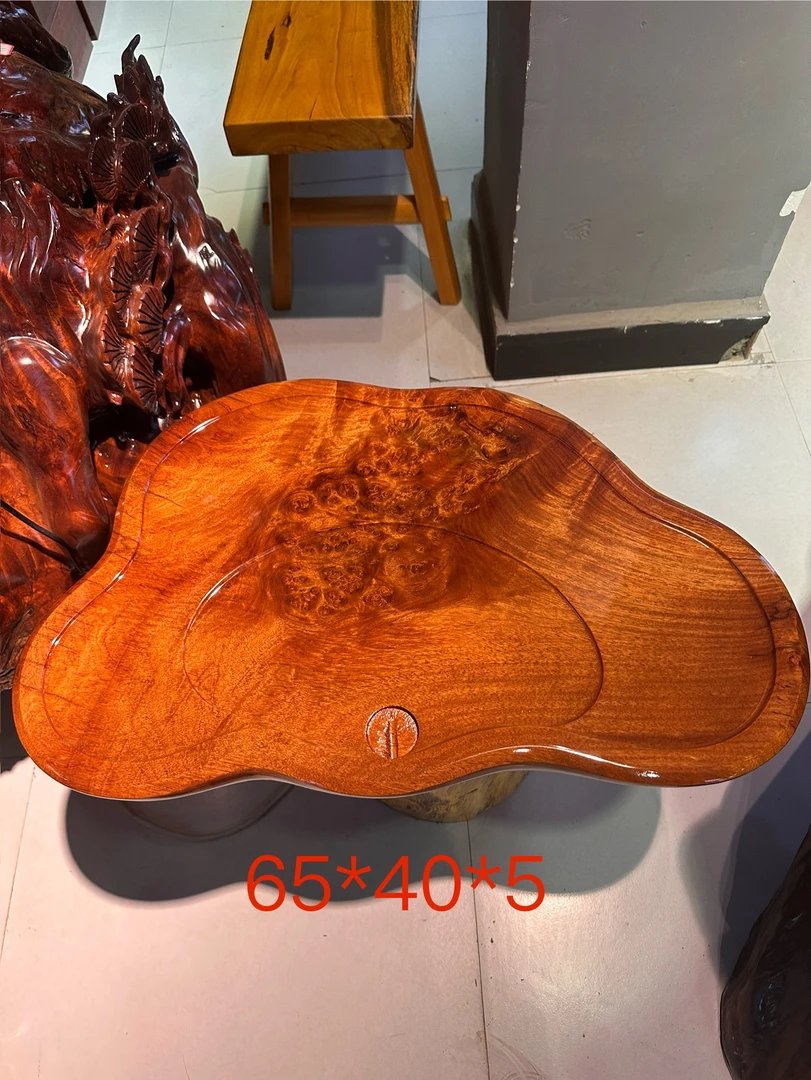 缅甸花梨木茶盘，