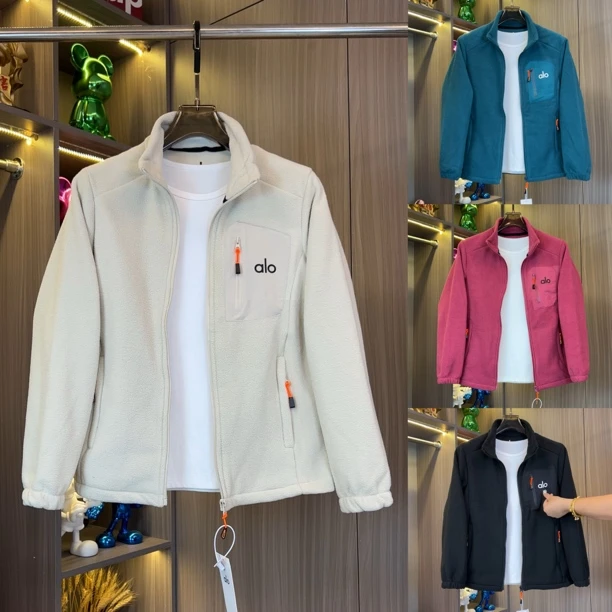 【alo新款摇粒绒】男秋冬季户外运动抓绒男女同款立领外套上衣6188