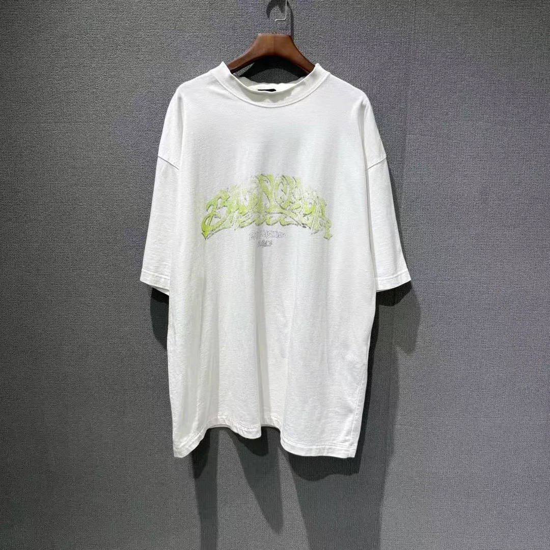 99新 Balenciaga/巴黎世家 （pm） 灾难限定做旧短袖T恤 L码/6255