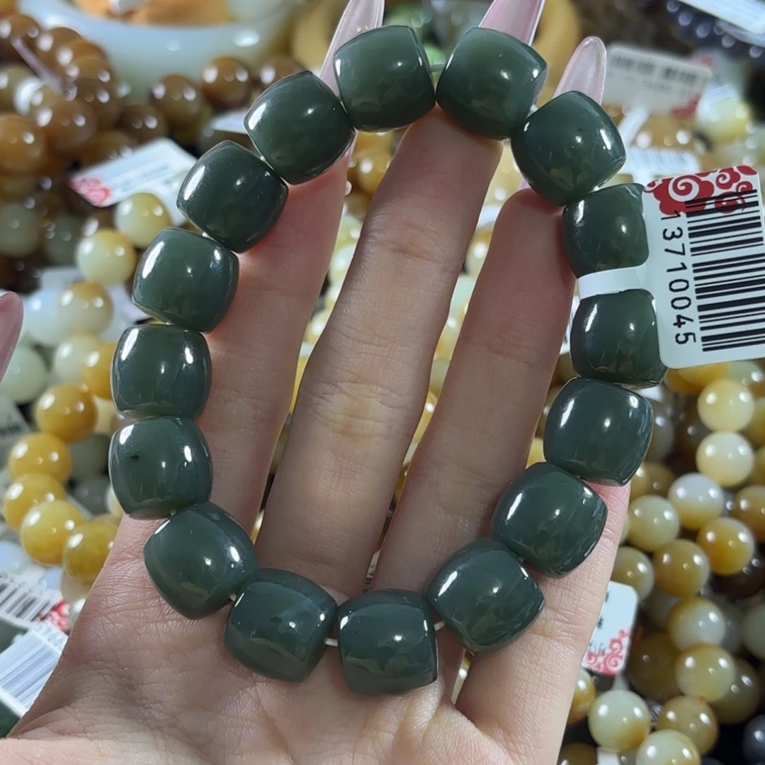 和田玉未镶嵌手链360