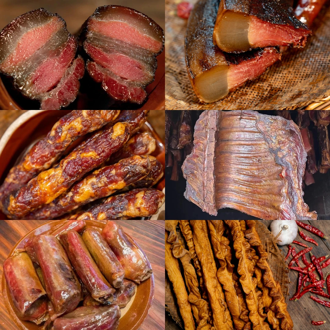 现场称重正宗湘西腊肉农家柴火慢熏粮食土猪五花腊肉后腿腊肉