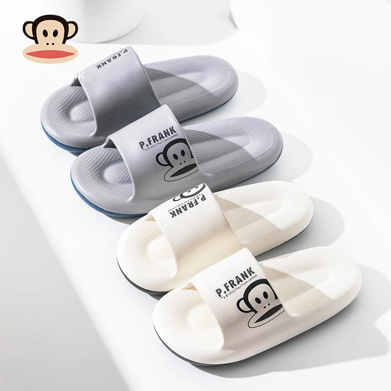 paul frank/大嘴猴夏季气垫厚底防滑防臭情侣凉拖鞋时尚外穿家居