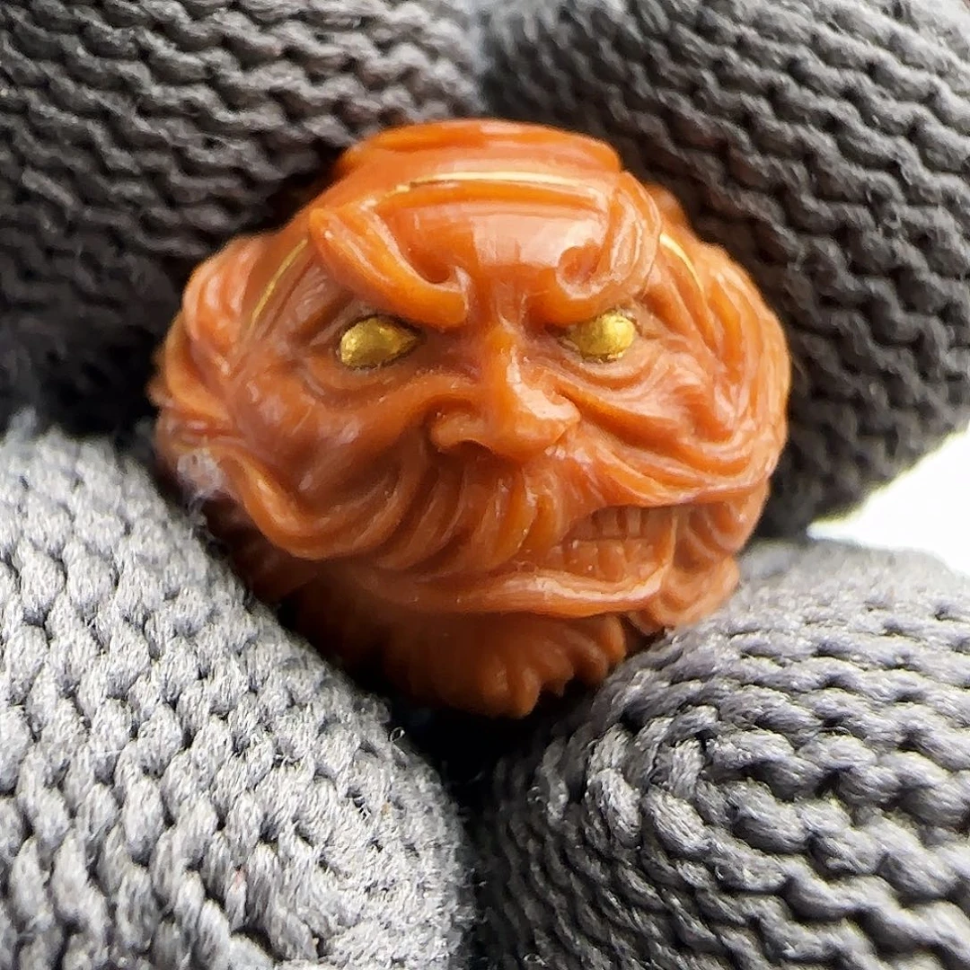 文玩核桃吊坠24/钟馗纯手工单颗17+