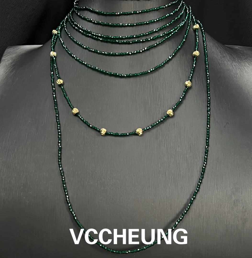 合金琉璃项链 繁星超长款多层叠戴长链290cm