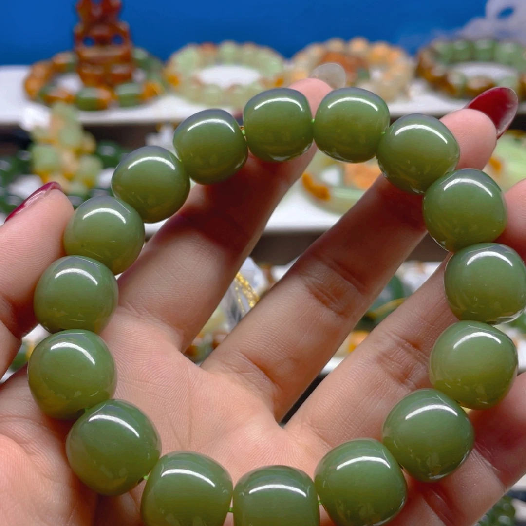 未镶嵌手串透闪石质玉