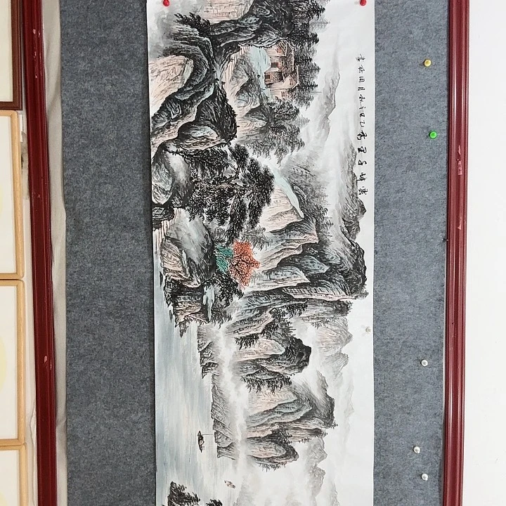 国画手绘国画云峰千里秀