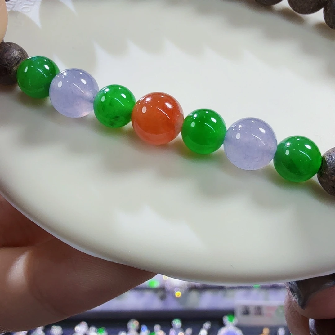 翡翠未镶嵌颈饰力力推半串
