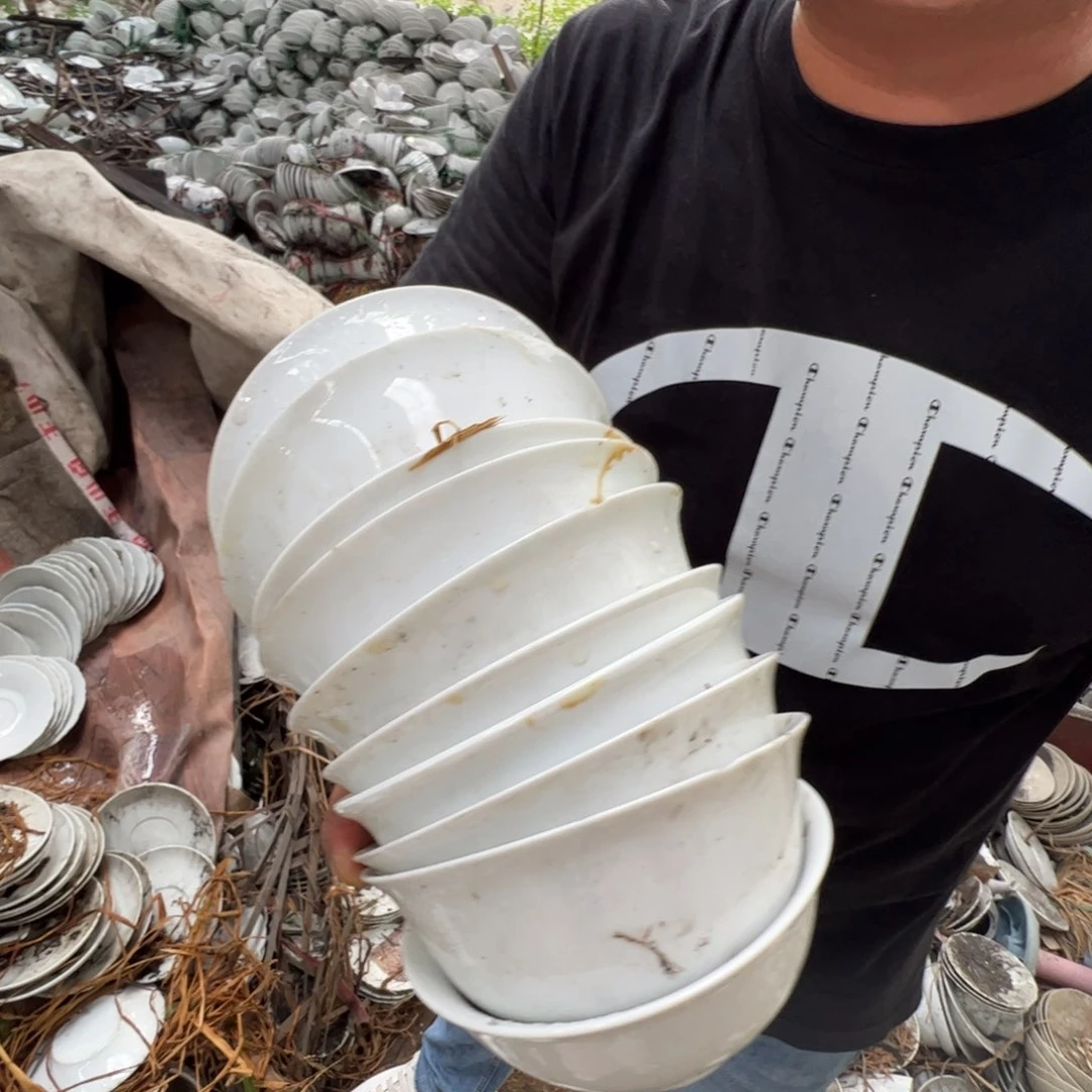 瓷片景德镇陶瓷5寸米饭碗10只