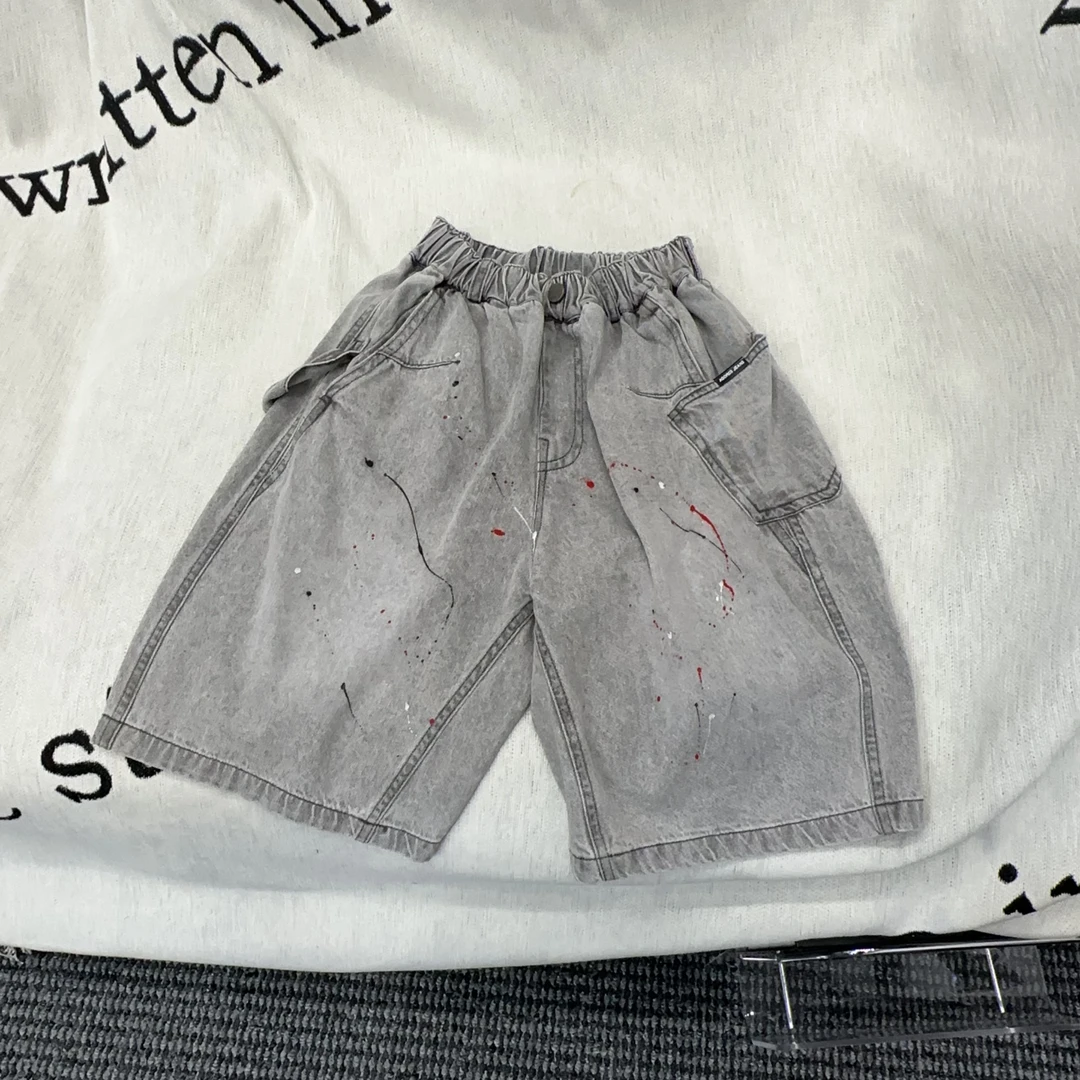 KM PERSONALITY 2025 新款 夏季儿童牛仔裤短裤 25307
