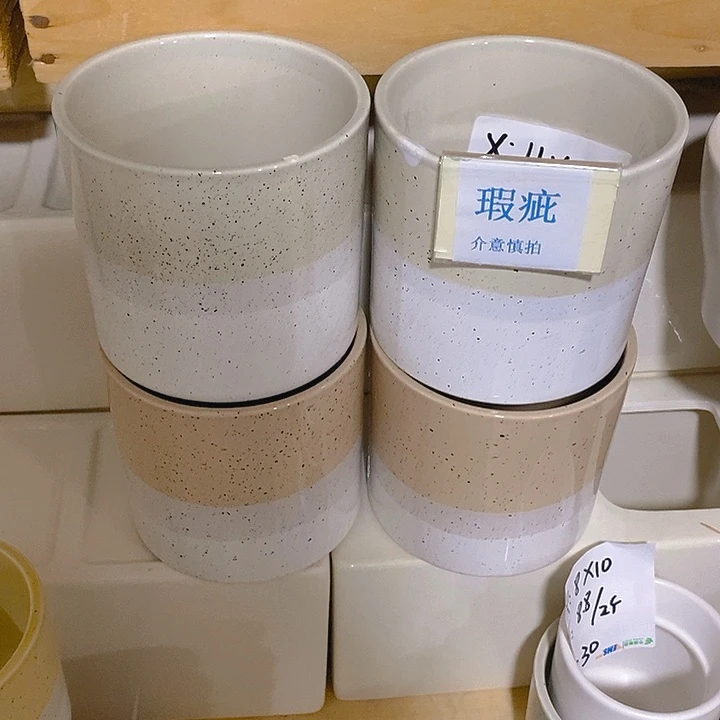 紫砂花盆多肉瑕疵盆有孔。