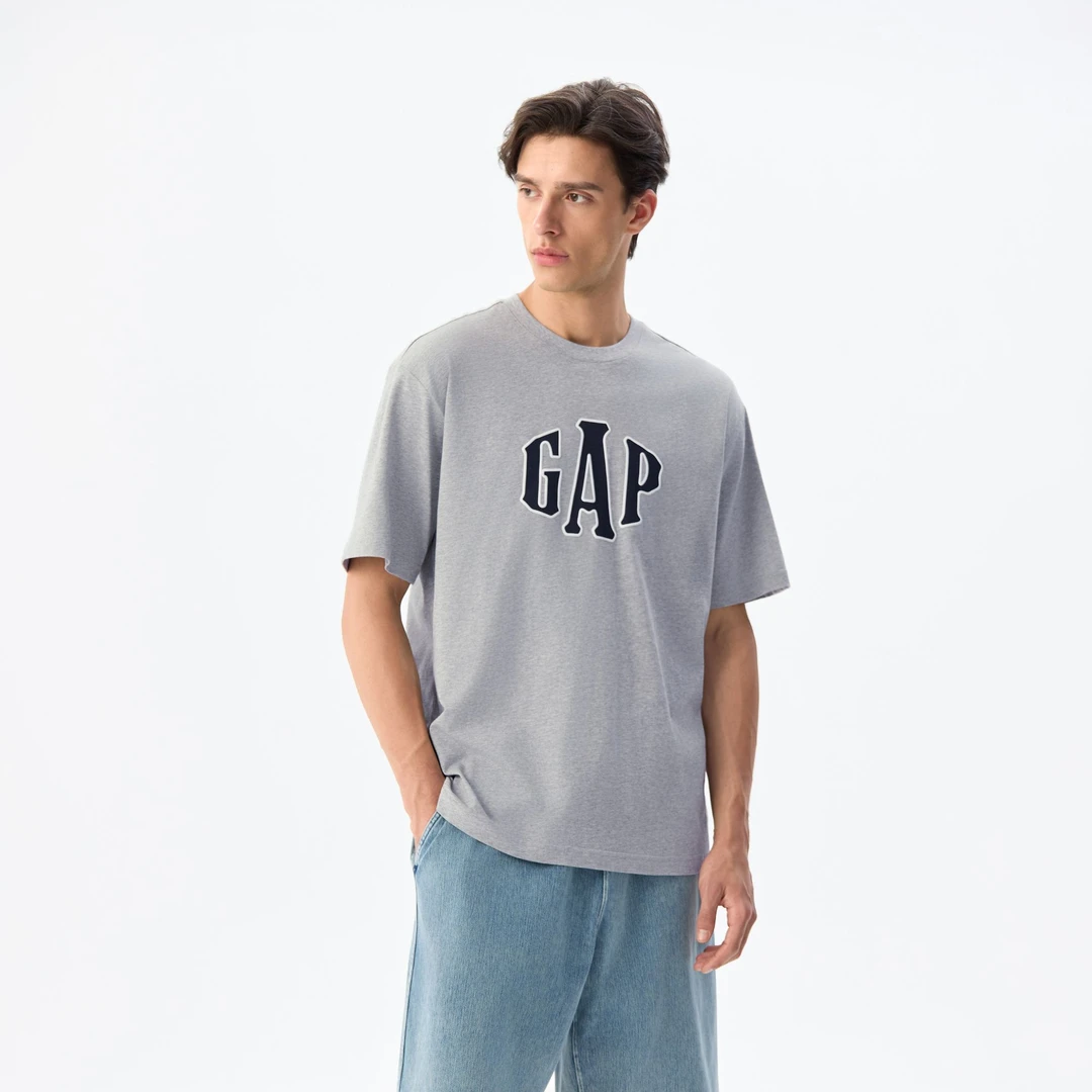 Gap男女装2025夏新款纯棉印花logo短袖T恤宽松轻薄上衣DR 727562