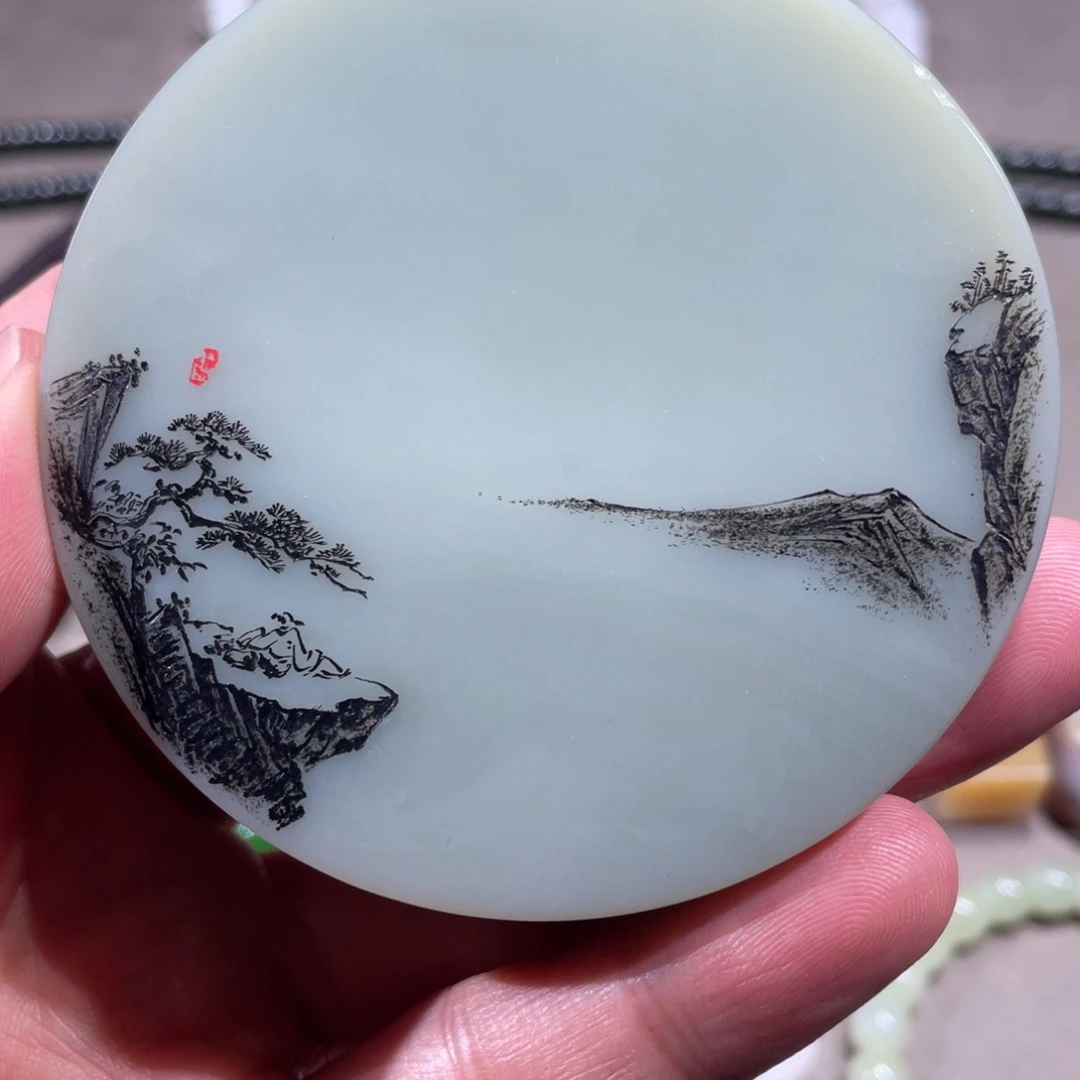 和田玉未镶嵌挂件