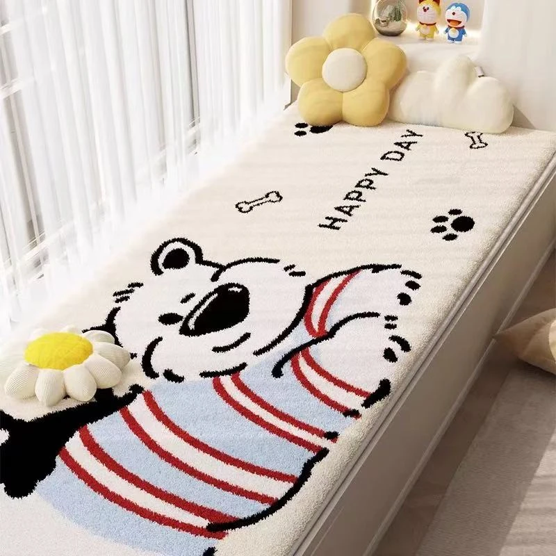 卡通可爱床边毯卧室飘窗垫坐垫脚垫仿羊绒加厚脚垫【±3公分误差】
