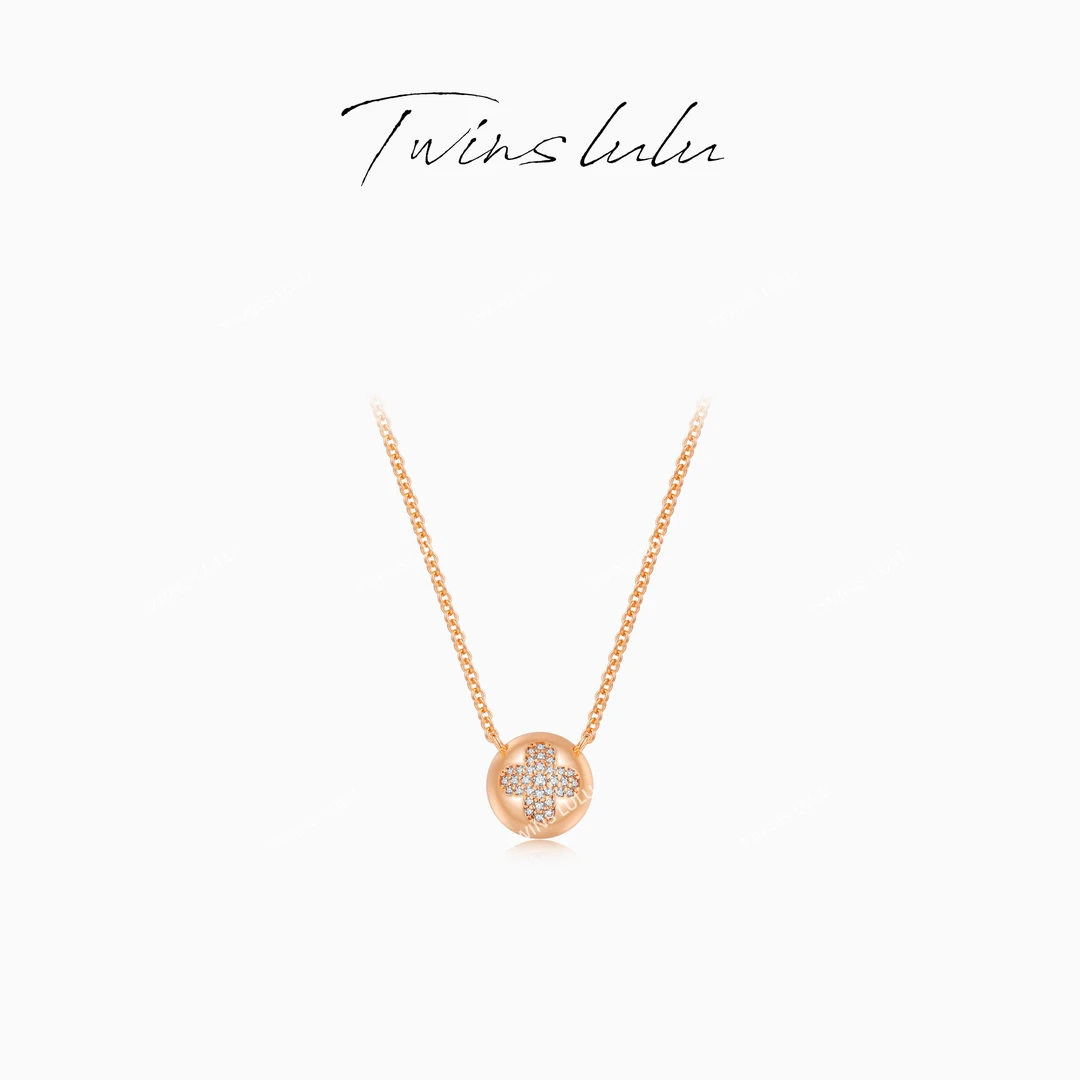 TWINS LULU 出游 夏上新气质百搭小众高级感半圆四叶项链TSJ9927