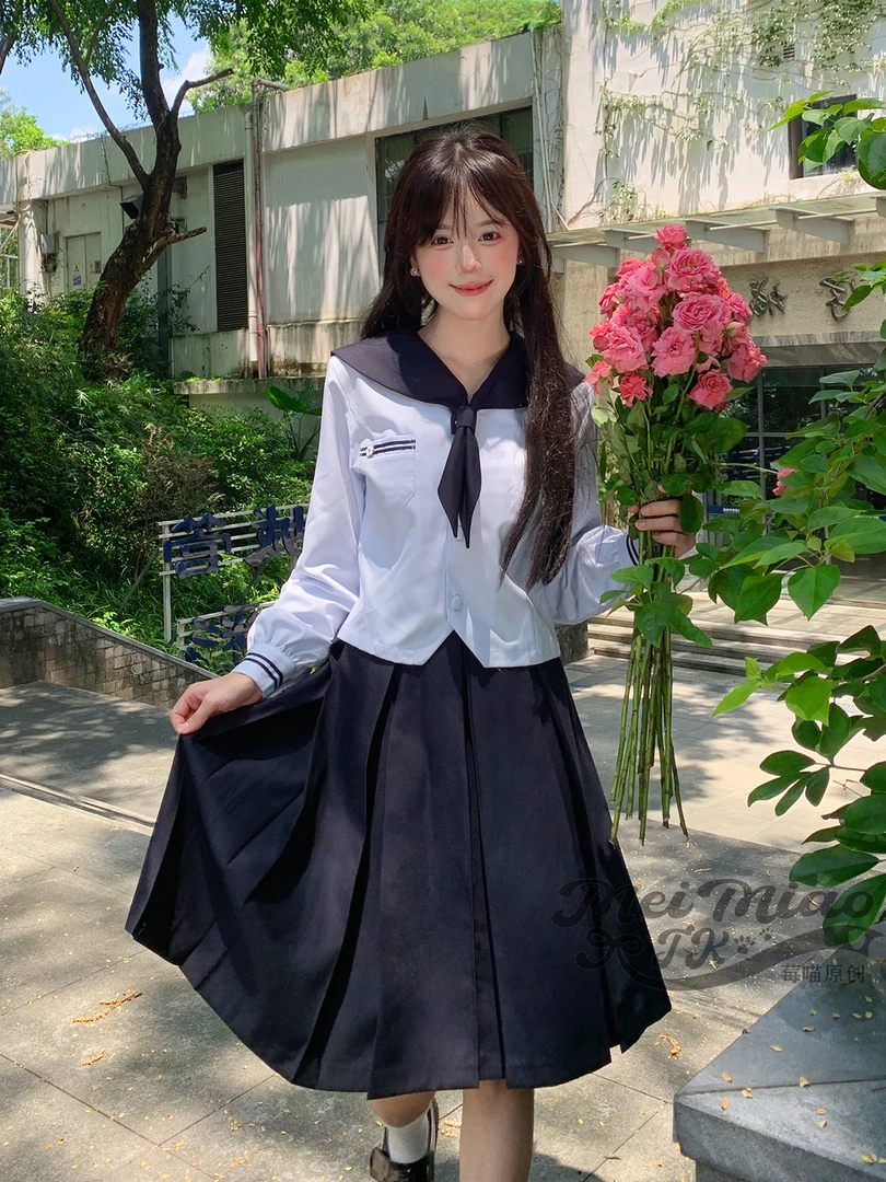 【游花学园】jk套装正版原创莓喵jk制服水手服日制校供收腰款学院风