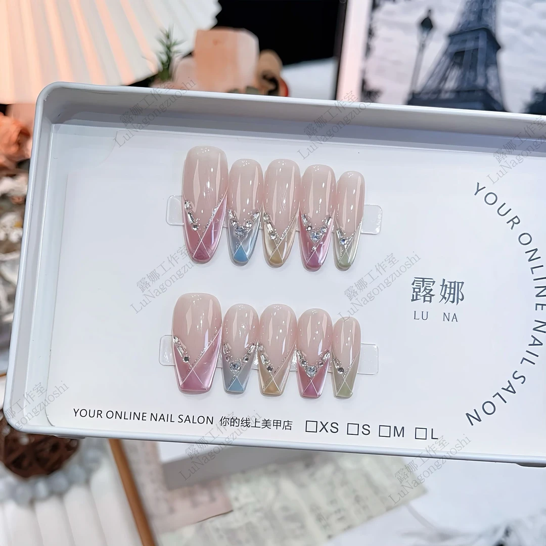 【糖果派对】轻奢气质高级感纯欲猫眼美甲纯手工穿戴甲甲片穿戴美甲