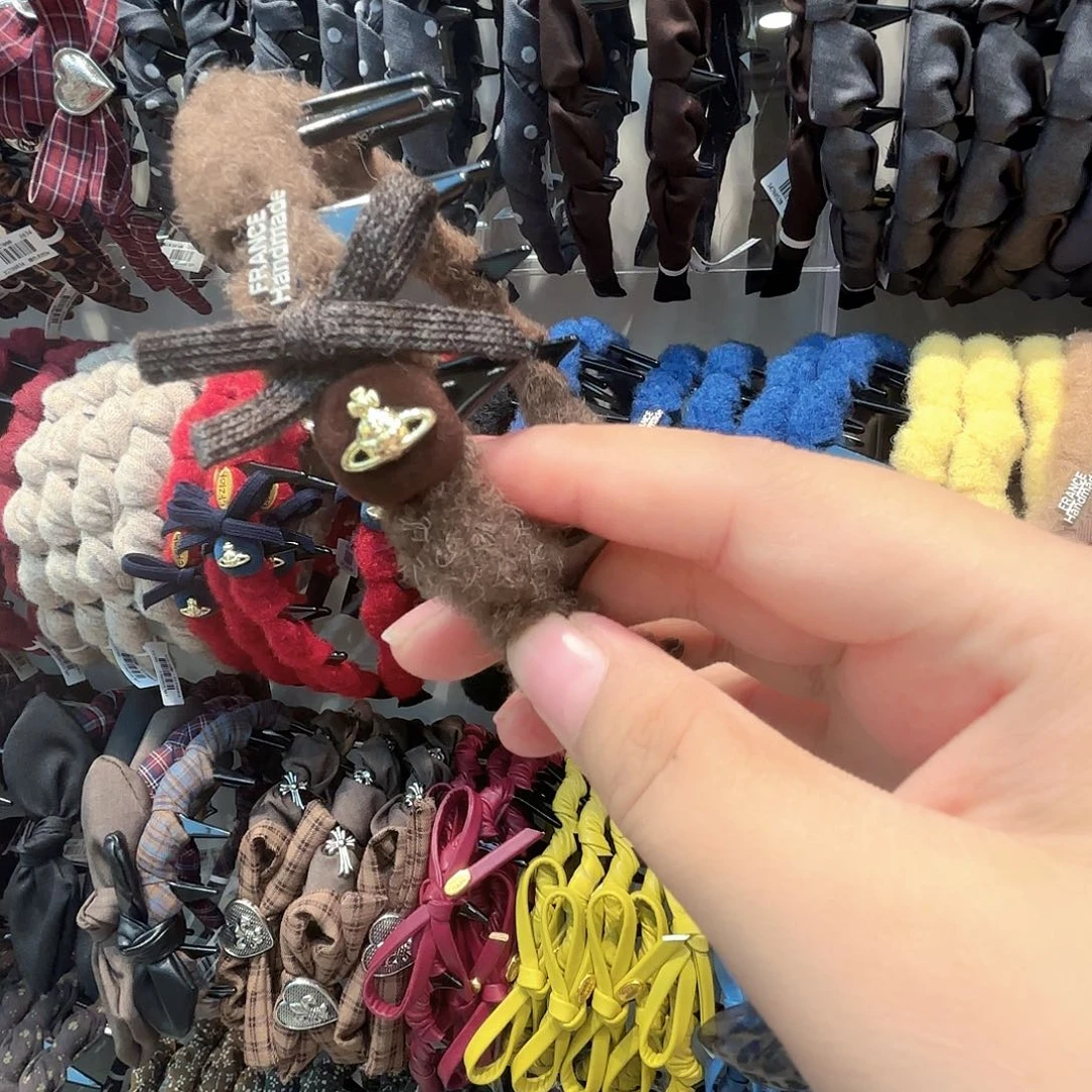 布艺非金属8626咖色土星发箍