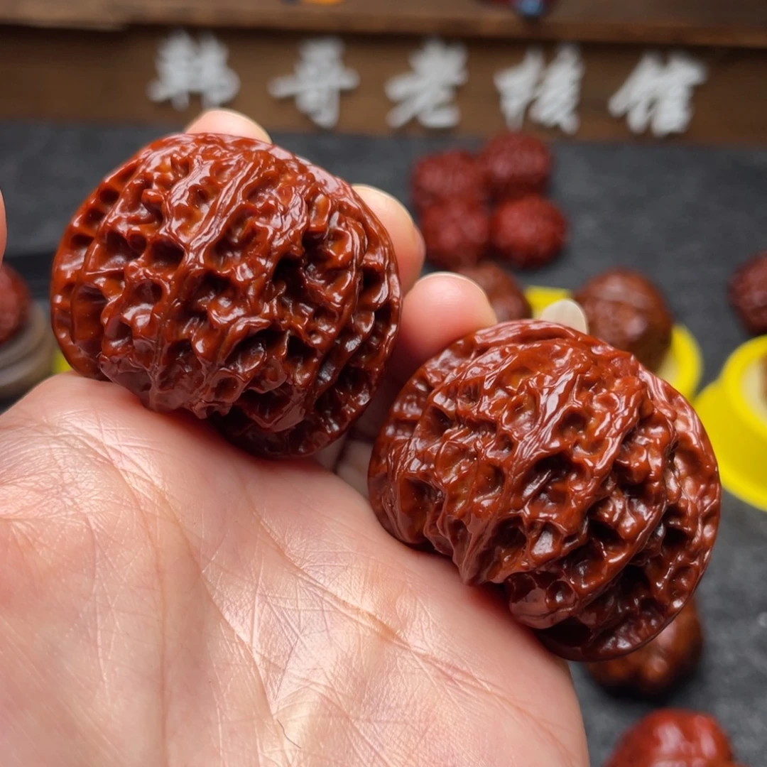 文玩核桃吊坠文玩核桃 手把件 苹果圆 42