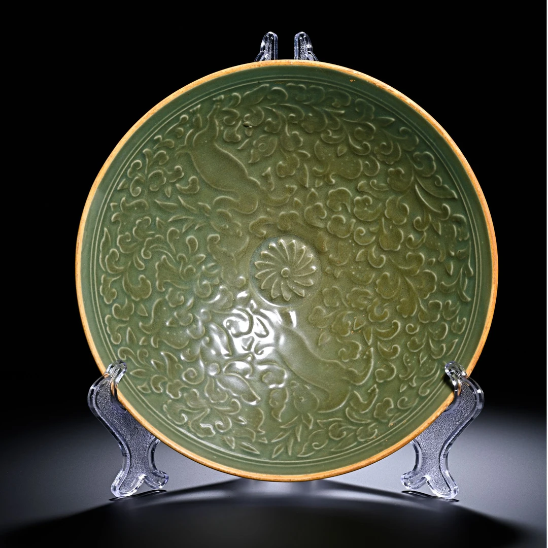 青釉印花撇口碗/DYS-025