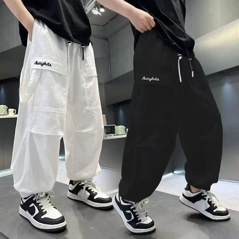 男童防蚊裤薄款2025新款中大童夏季长裤儿童速干裤子男童初秋裤子