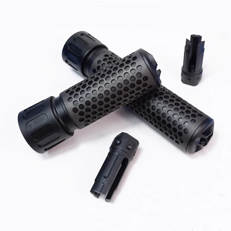QD快拆金属消音 KAC蜂巢火帽锦明司骏M4 14mm逆牙消音玩具