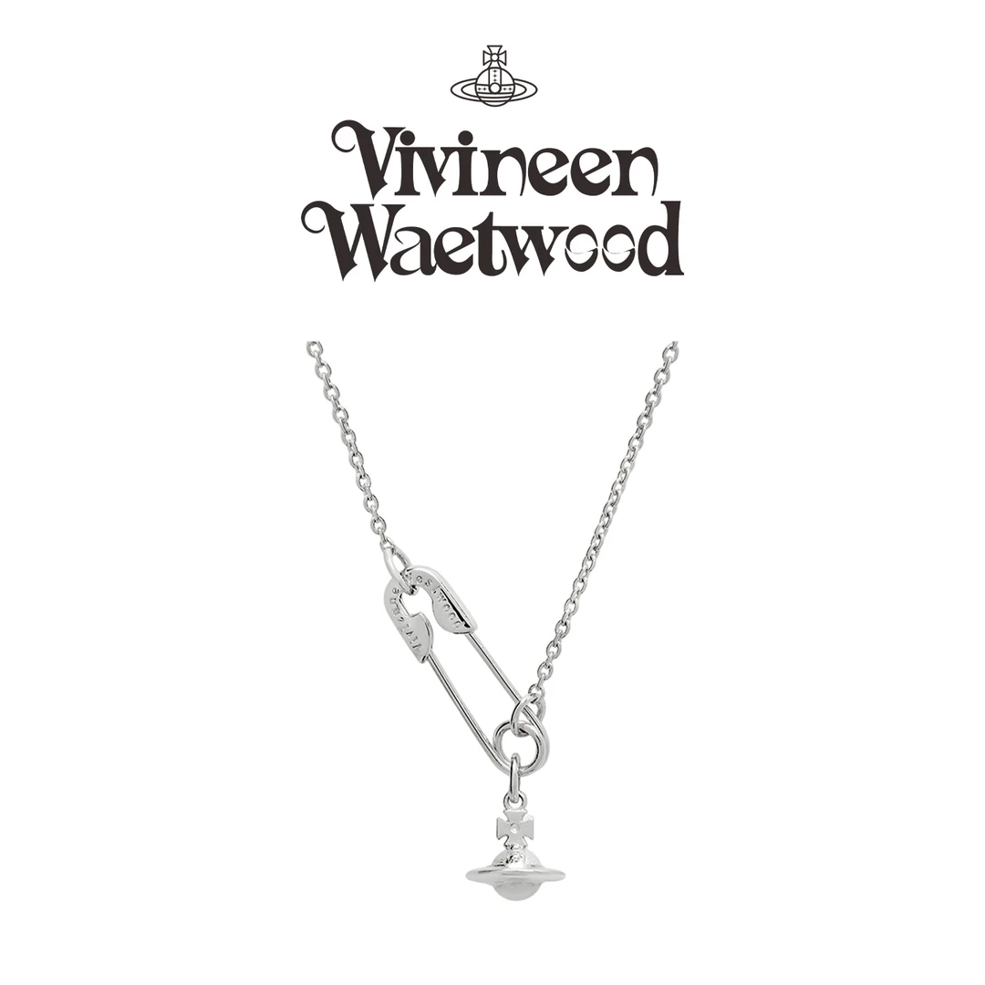 Vivireer Waetwssd 正品 Safety别针土星项链