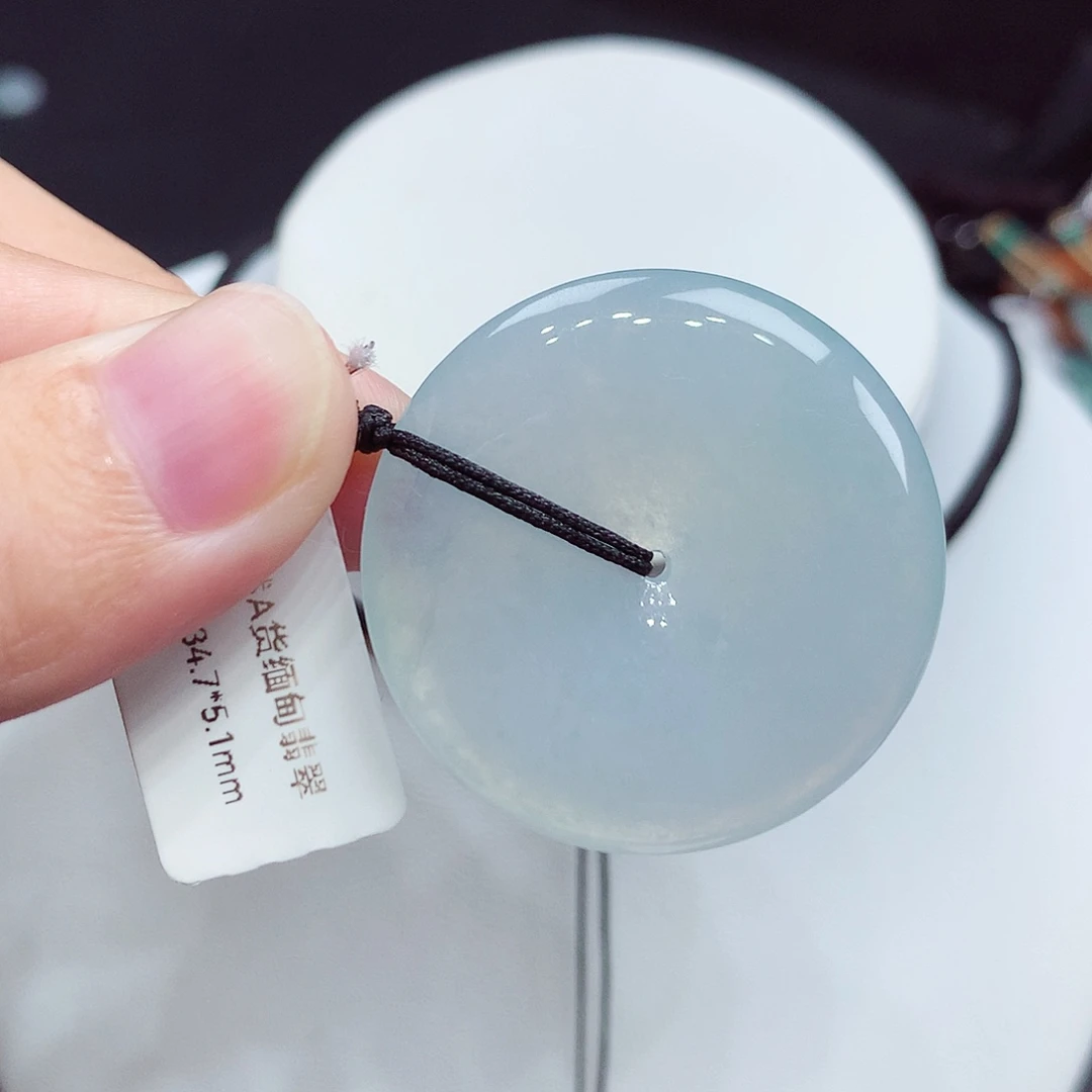 翡翠未镶嵌颈饰编号8，34.7/5.1