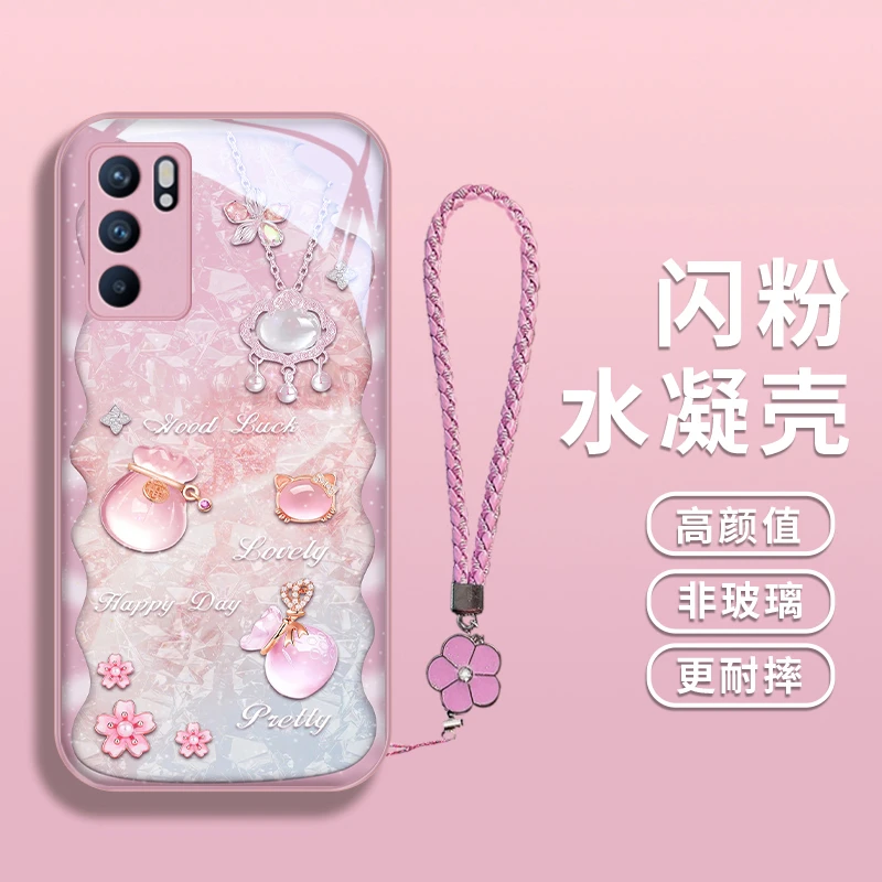 幸运福袋适用opporeno6pro手机壳Reno6水凝壳女款潮流新款reno6p
