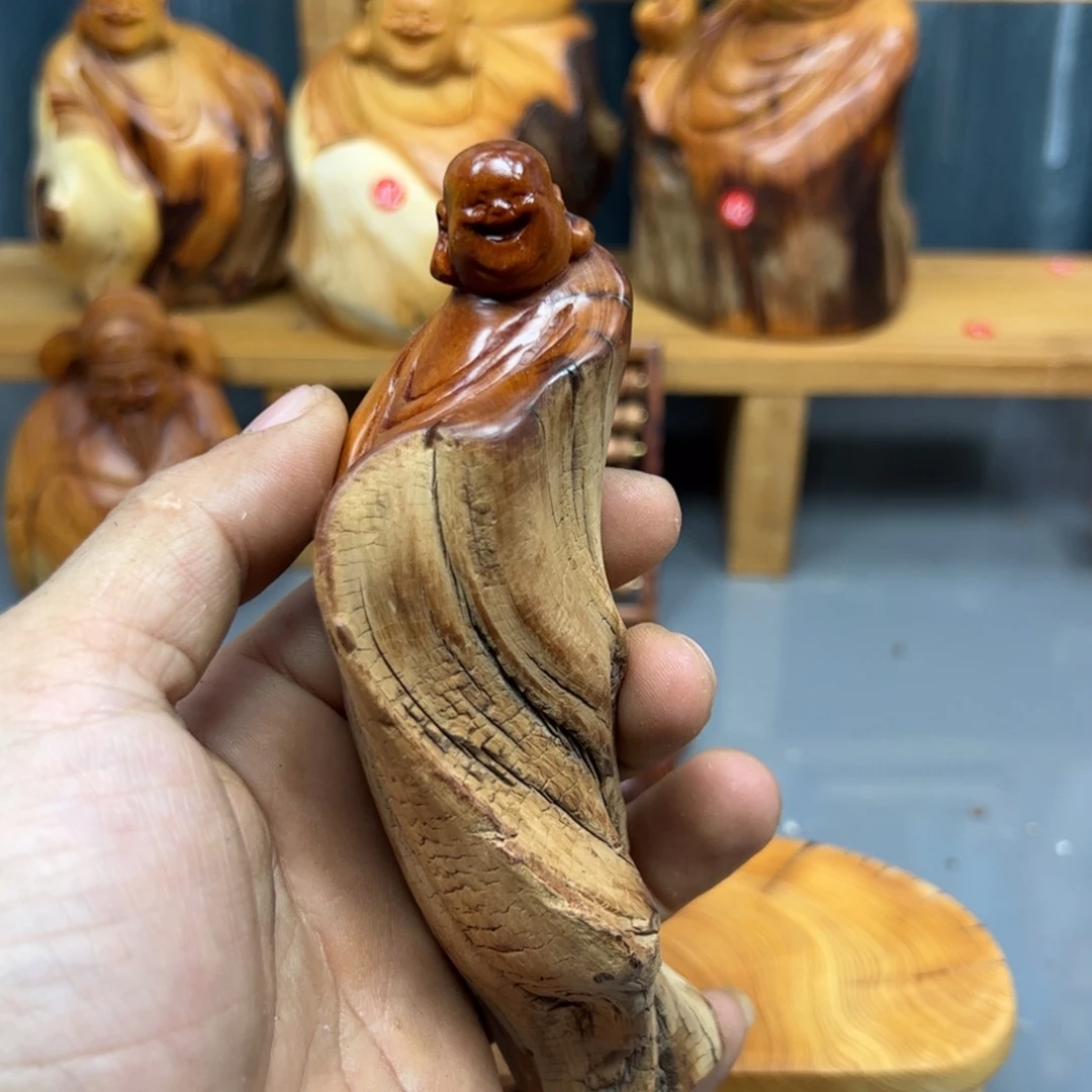 串***哥木崖柏木摆件手把件