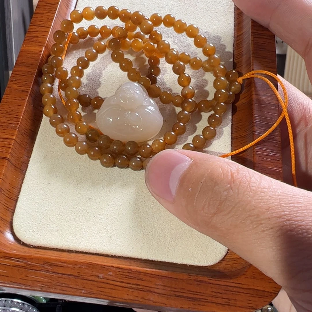 和田玉手链未镶嵌啊**怪