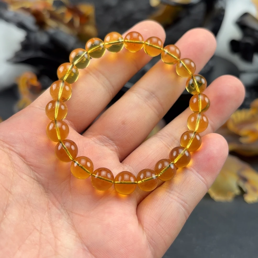 未镶嵌琥珀手链缅甸琥珀手串
