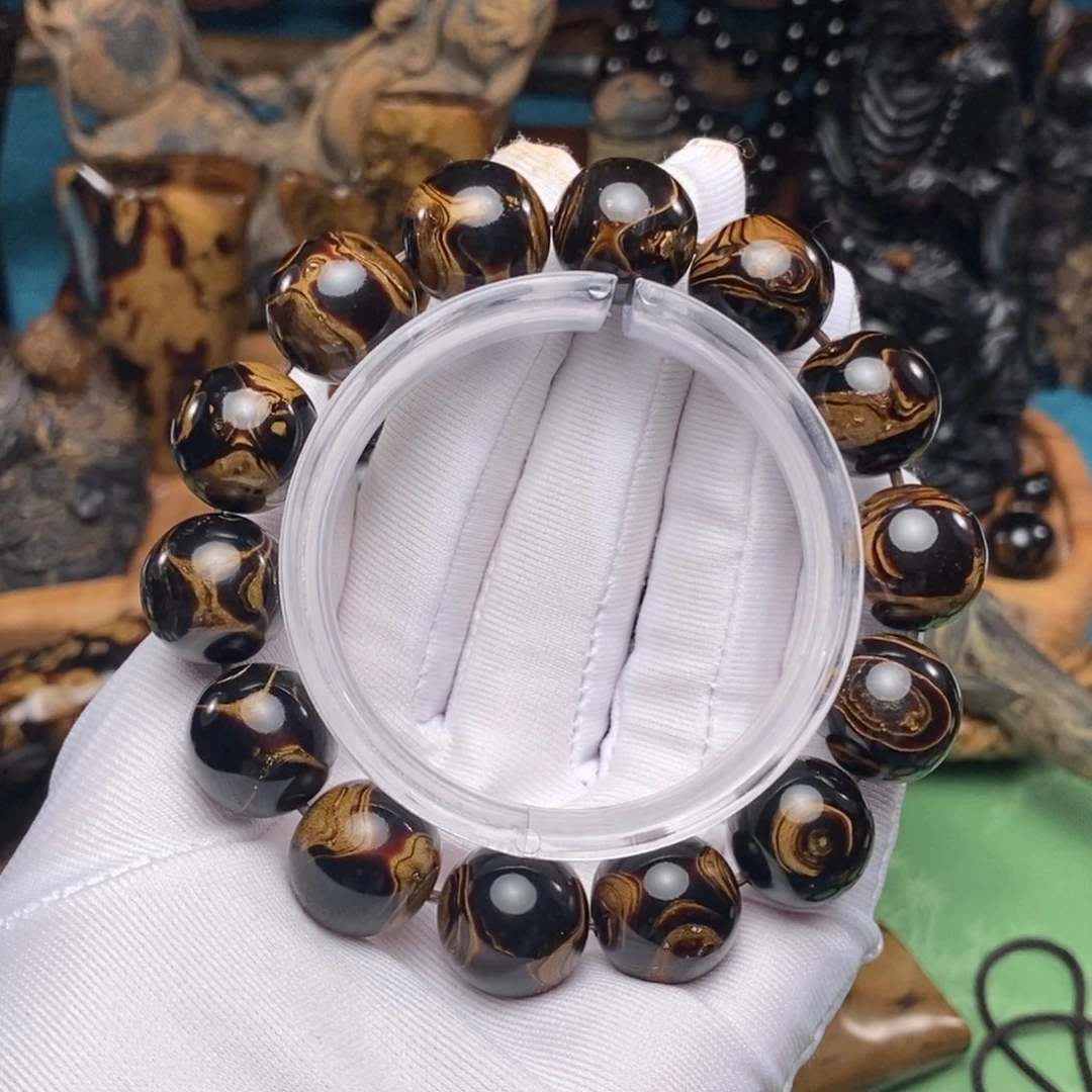 A0359 圆珠 15+ 黑金妖