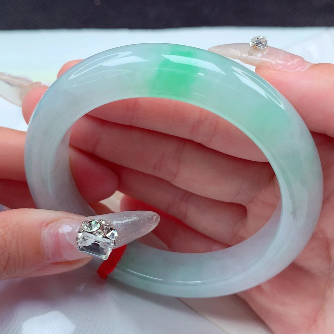 翡翠手镯未镶嵌天然缅甸翡翠A货手镯