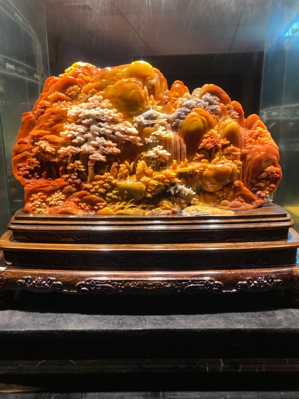 寿山石山水田黄印章印摆件貔貅手把件石雕工艺品入门玄关奇石山水