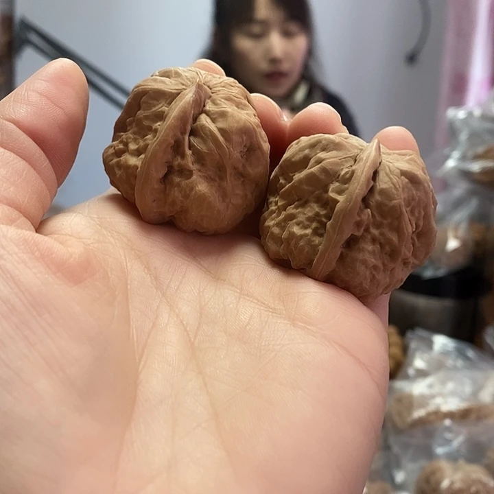 文玩核桃把件38一帆风顺红皮