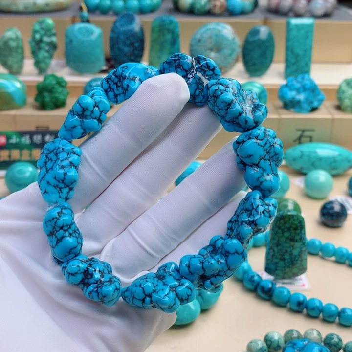 未镶嵌绿松石珠宝奇石