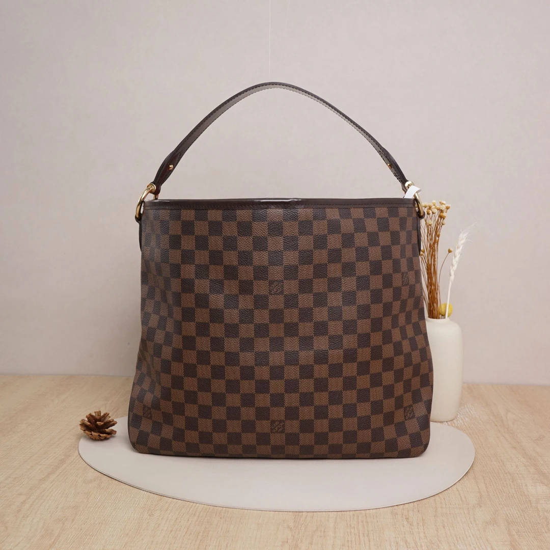 95新 LouisVuitton/路易威登 背包hobo（缺挂件）小棕棋盘/DS045101